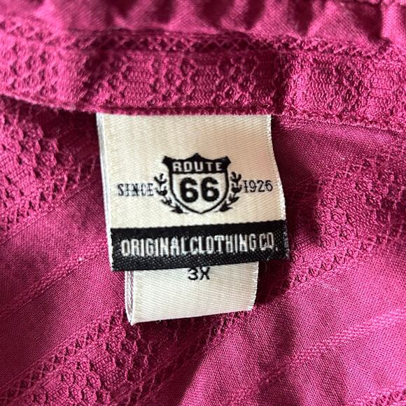 Vintage Route 66 short sleeve babydoll peplum empire waist boho Y2K Retro 3X - Picture 11 of 13